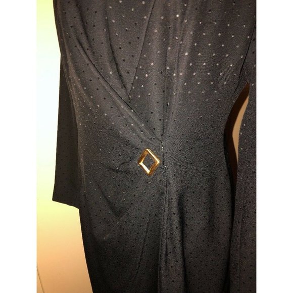 Liz Claiborne Sz 12 Black Career Dress Side Close - Picture 3 of 4